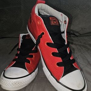 Converse Kids Red and Black Sneakers